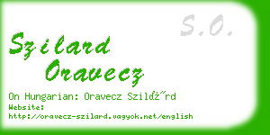 szilard oravecz business card